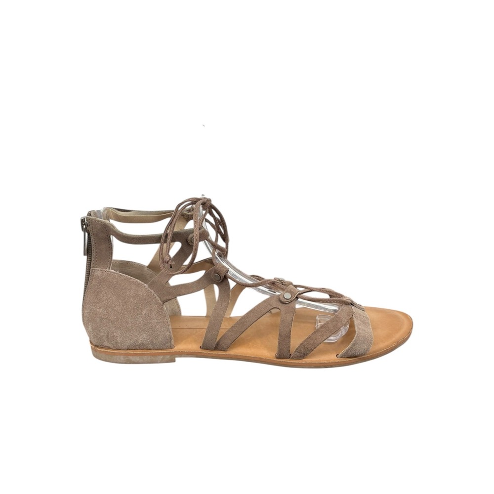 Dolce Vita Suede Gladiator Sandals Lace Up Zip Back Women‎ Tan Size 11